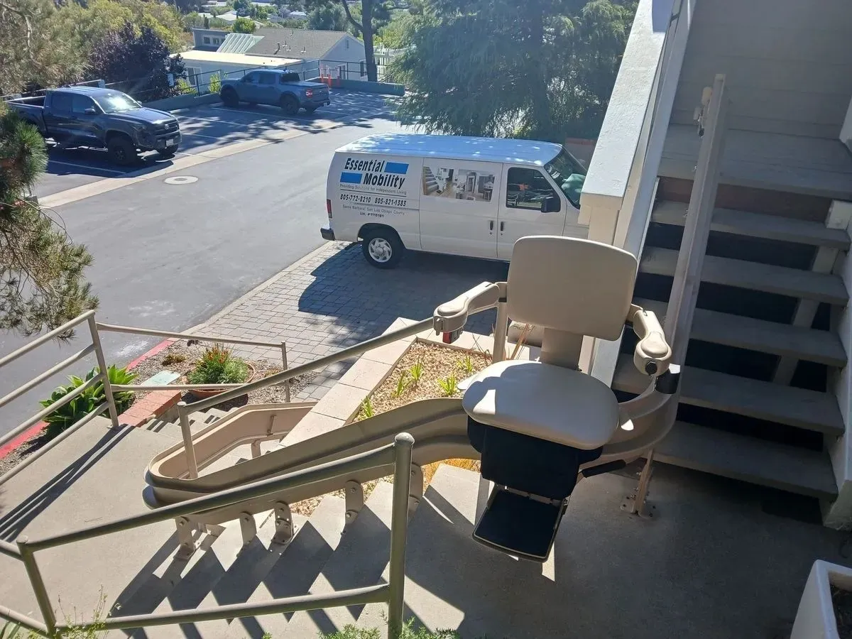 Essential Mobility service van ready for stairlift consultations in San Luis Obispo County