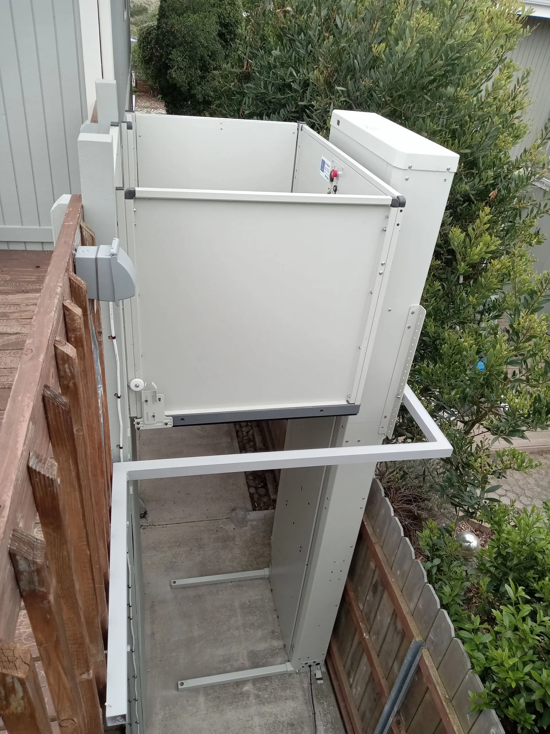 Outdoor residential platform lift install on the SLO County coast — Essential Mobility