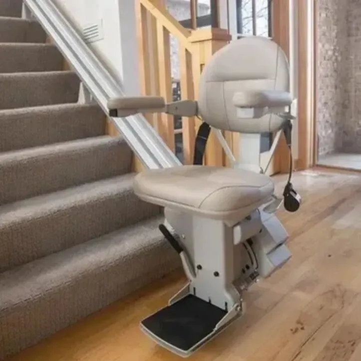 Straight stairlift installed on stairs in San Luis Obispo home